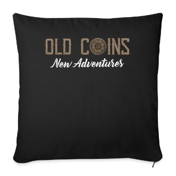 Numismatics Coin Roman Collection - Sofa pillowcase 17,3'' x 17,3'' (45 x 45 cm) - black - Front