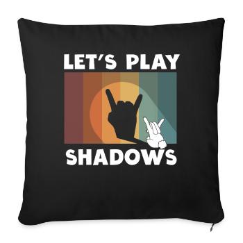 Shadow Puppetry Puppet Show Art - Sofa pillowcase 17,3'' x 17,3'' (45 x 45 cm) - black - Front