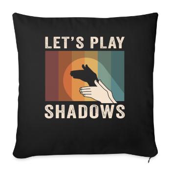 Shadow Puppetry Puppet Show Art - Sofa pillowcase 17,3'' x 17,3'' (45 x 45 cm) - black - Front
