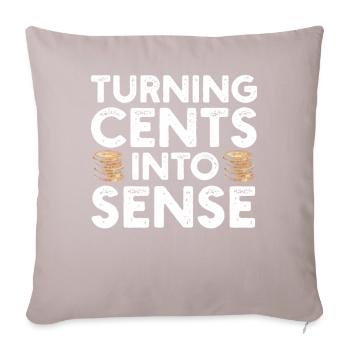 Numismatique Pièce de monnaie Collector Passion - Housse de coussin décorative 45 x 45 cm - taupe clair - Devant