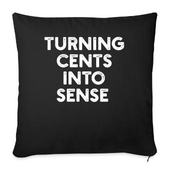 Numismatics Coin Collector Passion - Sofa pillowcase 17,3'' x 17,3'' (45 x 45 cm) - black - Front