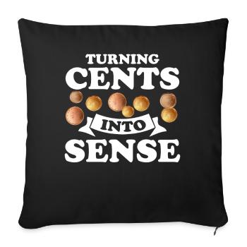 Numismatics Coin Collector Passion - Sofa pillowcase 17,3'' x 17,3'' (45 x 45 cm) - black - Front