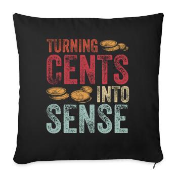 Numismatique Pièce de monnaie Collector Passion - Housse de coussin décorative 45 x 45 cm - noir - Devant