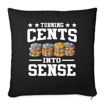 Numismatics Coin Collector Passion - Sofa pillowcase 17,3'' x 17,3'' (45 x 45 cm) - black - Front