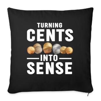 Numismatics Coin Collector Passion - Sofa pillowcase 17,3'' x 17,3'' (45 x 45 cm) - black - Front