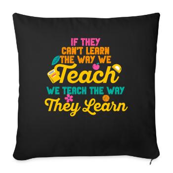 Autism Awareness SPED Teacher Learn - Sofa pillowcase 17,3'' x 17,3'' (45 x 45 cm) - black - Front