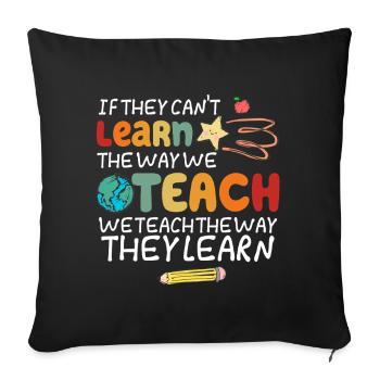 Autism Awareness SPED Teacher Learn - Sofa pillowcase 17,3'' x 17,3'' (45 x 45 cm) - black - Front