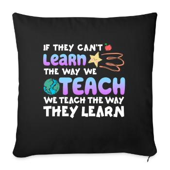 Autism Awareness SPED Teacher Learn - Sofa pillowcase 17,3'' x 17,3'' (45 x 45 cm) - black - Front