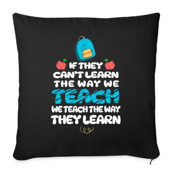 Autism Awareness SPED Teacher Learn - Sofa pillowcase 17,3'' x 17,3'' (45 x 45 cm) - black - Front