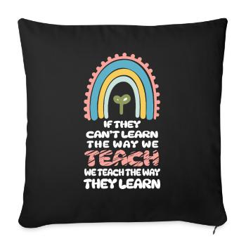 Autism Awareness SPED Teacher Learn - Sofa pillowcase 17,3'' x 17,3'' (45 x 45 cm) - black - Front