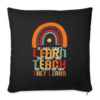 Autism Awareness SPED Teacher Learn - Sofa pillowcase 17,3'' x 17,3'' (45 x 45 cm) - black - Front