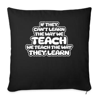 Autism Awareness SPED Teacher Learn - Sofa pillowcase 17,3'' x 17,3'' (45 x 45 cm) - black - Front