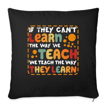 Autism Awareness SPED Teacher Learn - Sofa pillowcase 17,3'' x 17,3'' (45 x 45 cm) - black - Front
