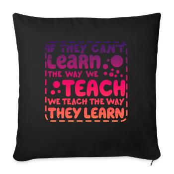 Autism Awareness SPED Teacher Learn - Sofa pillowcase 17,3'' x 17,3'' (45 x 45 cm) - black - Front