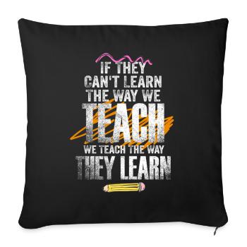 Autism Awareness SPED Teacher Learn - Sofa pillowcase 17,3'' x 17,3'' (45 x 45 cm) - black - Front