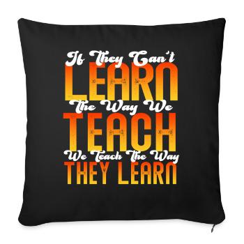 Autism Awareness SPED Teacher Learn - Sofa pillowcase 17,3'' x 17,3'' (45 x 45 cm) - black - Front