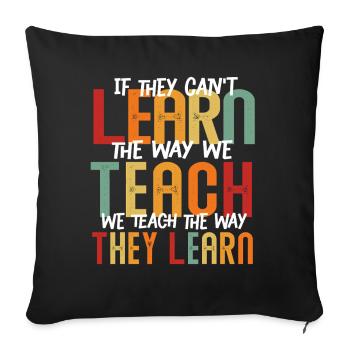 Autism Awareness SPED Teacher Learn - Sofa pillowcase 17,3'' x 17,3'' (45 x 45 cm) - black - Front
