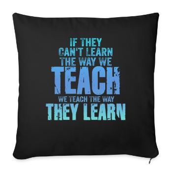 Autism Awareness SPED Teacher Learn - Sofa pillowcase 17,3'' x 17,3'' (45 x 45 cm) - black - Front