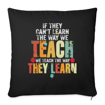 Autism Awareness SPED Teacher Learn - Sofa pillowcase 17,3'' x 17,3'' (45 x 45 cm) - black - Front