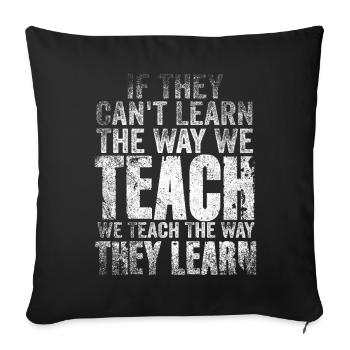 Autism Awareness SPED Teacher Learn - Sofa pillowcase 17,3'' x 17,3'' (45 x 45 cm) - black - Front