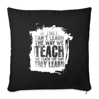 Autism Awareness SPED Teacher Learn - Sofa pillowcase 17,3'' x 17,3'' (45 x 45 cm) - black - Front