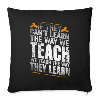 Autism Awareness SPED Teacher Learn - Sofa pillowcase 17,3'' x 17,3'' (45 x 45 cm) - black - Front