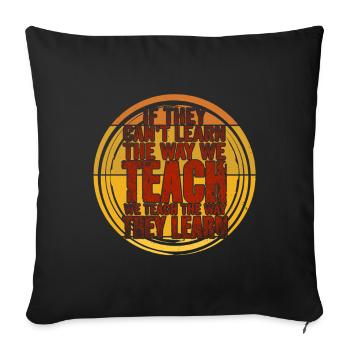 Autism Awareness SPED Teacher Learn - Sofa pillowcase 17,3'' x 17,3'' (45 x 45 cm) - black - Front