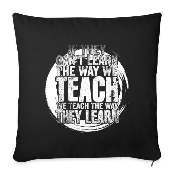 Autism Awareness SPED Teacher Learn - Sofa pillowcase 17,3'' x 17,3'' (45 x 45 cm) - black - Front