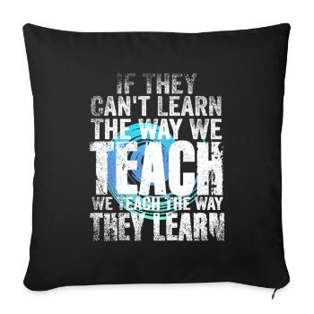 Autism Awareness SPED Teacher Learn - Sofa pillowcase 17,3'' x 17,3'' (45 x 45 cm) - black - Front
