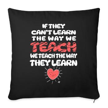 Autism Awareness SPED Teacher Learn - Sofa pillowcase 17,3'' x 17,3'' (45 x 45 cm) - black - Front