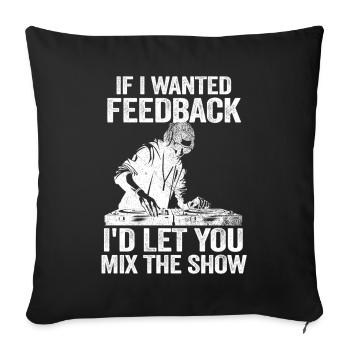Si je voulais un ingénieur du son en retour - Housse de coussin décorative 45 x 45 cm - noir - Devant