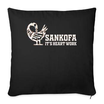 Sankofa Symbol Adinkra Ghana Black - Sofa pillowcase 17,3'' x 17,3'' (45 x 45 cm) - black - Front
