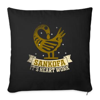 Sankofa Symbol Adinkra Ghana Black - Sofa pillowcase 17,3'' x 17,3'' (45 x 45 cm) - black - Front
