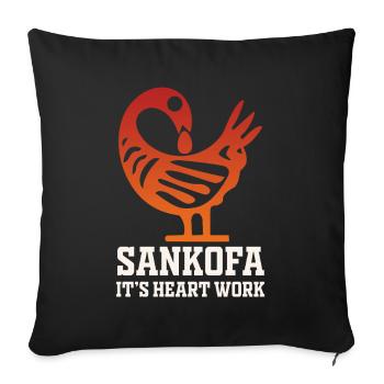 Sankofa Symbol Adinkra Ghana Black - Sofa pillowcase 17,3'' x 17,3'' (45 x 45 cm) - black - Front