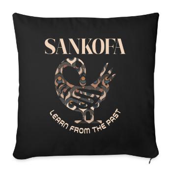 Sankofa Symbol Adinkra Ghana Black - Sofa pillowcase 17,3'' x 17,3'' (45 x 45 cm) - black - Front