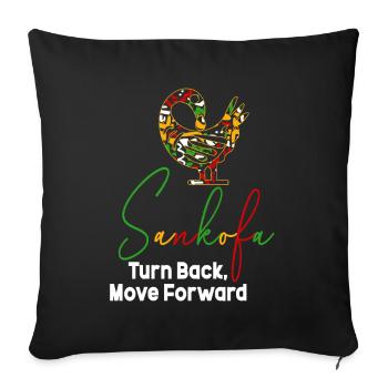 Sankofa Symbol Adinkra Ghana Black - Sofa pillowcase 17,3'' x 17,3'' (45 x 45 cm) - black - Front
