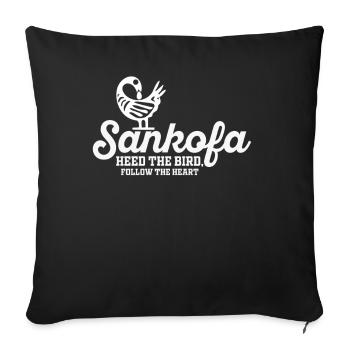 Sankofa Symbol Adinkra Ghana Black - Sofa pillowcase 17,3'' x 17,3'' (45 x 45 cm) - black - Front