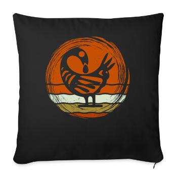 Sankofa Symbol Adinkra Ghana Black - Sofa pillowcase 17,3'' x 17,3'' (45 x 45 cm) - black - Front