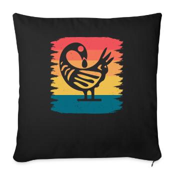 Sankofa Symbol Adinkra Ghana Black - Sofa pillowcase 17,3'' x 17,3'' (45 x 45 cm) - black - Front