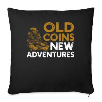 Numismatics Coin Roman Collection - Sofa pillowcase 17,3'' x 17,3'' (45 x 45 cm) - black - Front