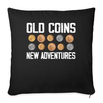 Numismatics Coin Roman Collection - Sofa pillowcase 17,3'' x 17,3'' (45 x 45 cm) - black - Front