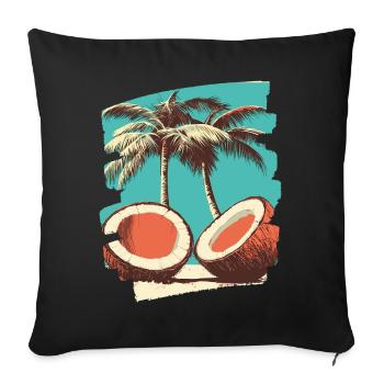 Kokosnuss Coconut - Sofa pillowcase 17,3'' x 17,3'' (45 x 45 cm) - black - Front