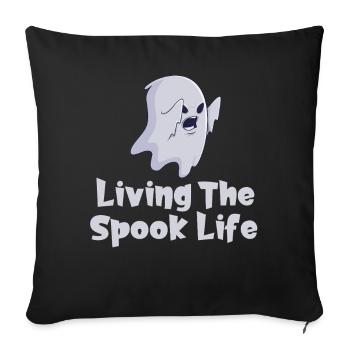 Vivre la vie fantôme Spook Life Appât - Housse de coussin décorative 45 x 45 cm - noir - Devant