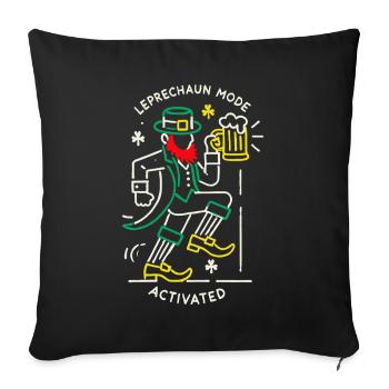 Leprechaun Mode Activates St. Patrick's Day Celebration - Sofa pillowcase 17,3'' x 17,3'' (45 x 45 cm) - black - Front