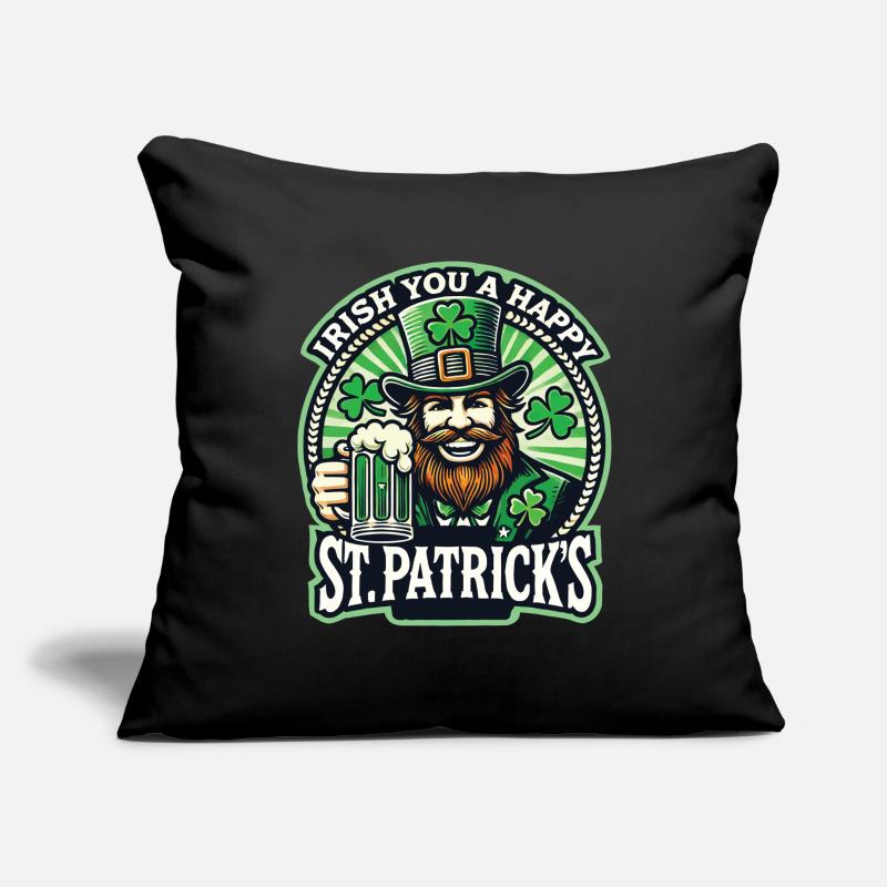 Bénédiction irlandaise Célébration de la Saint-Patrick Housse de coussin décorative 45 x 45 cm