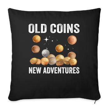 Numismatics Coin Roman Collection - Sofa pillowcase 17,3'' x 17,3'' (45 x 45 cm) - black - Front