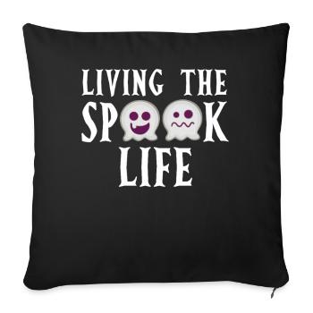 Vivre la vie fantôme Spook Life Appât - Housse de coussin décorative 45 x 45 cm - noir - Devant