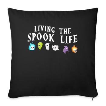 Vivre la vie fantôme Spook Life Appât - Housse de coussin décorative 45 x 45 cm - noir - Devant