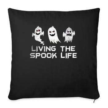 Vivre la vie fantôme Spook Life Appât - Housse de coussin décorative 45 x 45 cm - noir - Devant