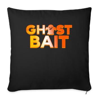 Ghost Bait Funny Halloween Design - Sofa pillowcase 17,3'' x 17,3'' (45 x 45 cm) - black - Front